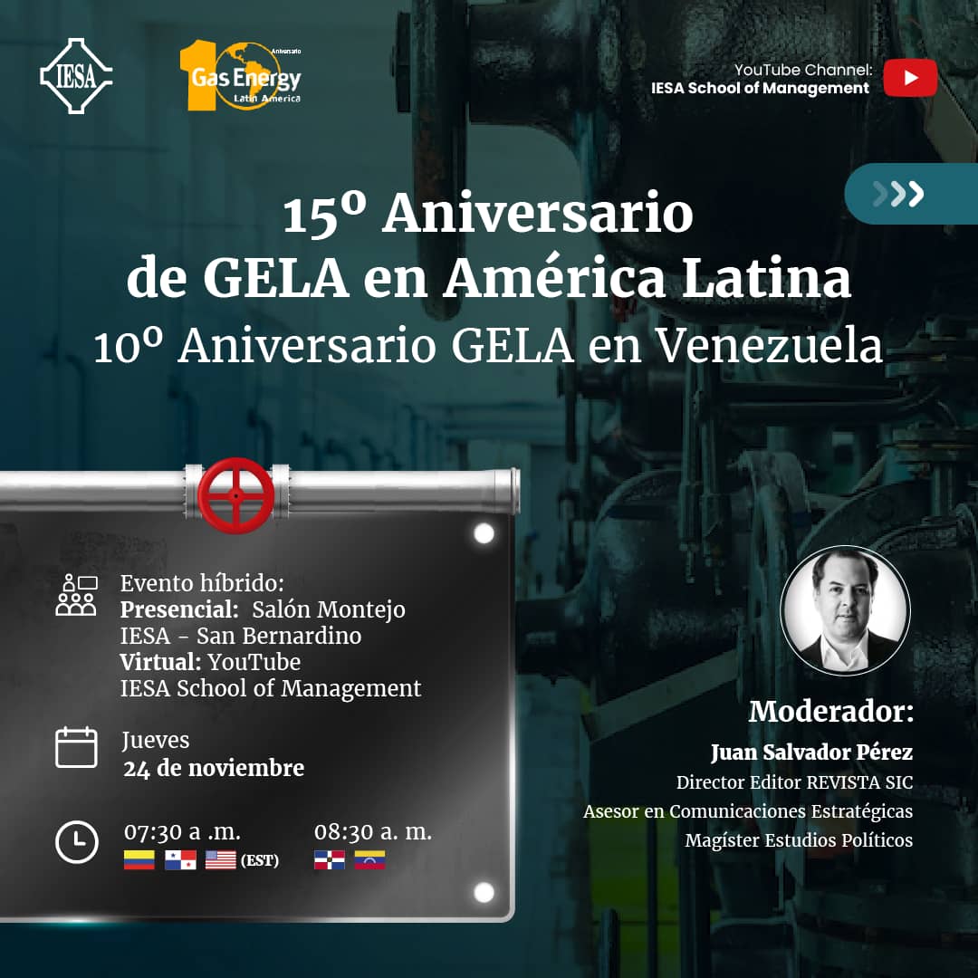15 años Aniversario de GELA en América Latina. 10 años Aniversario GELA en Venezuela — publicidad 1